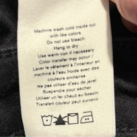 RAG & BONE Sz 31 Nina Jeans Skinny High Rise Ankle Length in Black Denim - Picture 10 of 11